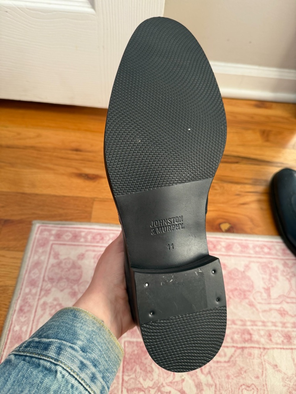 NWOT Johnston & Murphy Navy Leather Wingtip Derbys | $250 MSRP - Picture 6 of 9